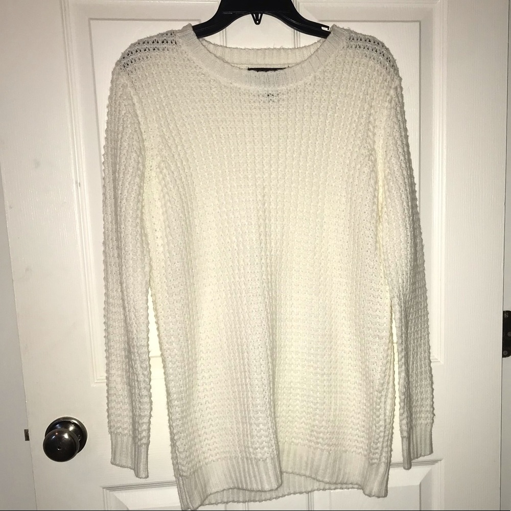 Waffle knit sweater